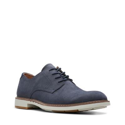CLARKS Un Elott Lace Navy Nubuck