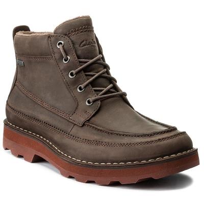 CLARKS Korik Rise GTX Dark Brown Lea