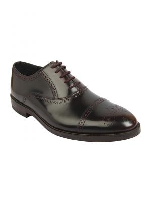 CLARKS Oliver Limit Burgundy Leather