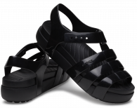 CROCS SPLASH GLOSSY FISHERMAN SANDAL  Black