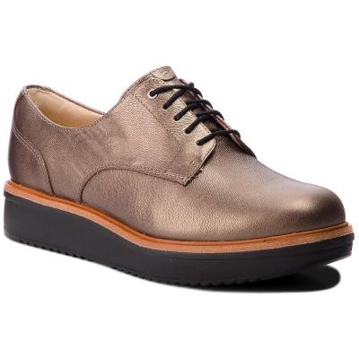 CLARKS Teadale Rhea Pewter Leather