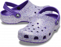 Crocs Classic Glitter Clog Kids Neon Purple/Multi