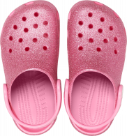 Crocs Classic Glitter Clog Kids Pink Lemonade