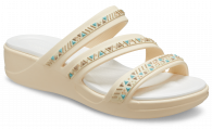 CROCS BOCA MEDALLION STRP WDG W  Vanilla