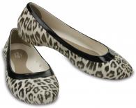 Crocs Lina Graphic Flat Leopard / Oyster