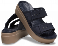 Womens Crocs Brooklyn Sandal Low Wedge Deep Navy