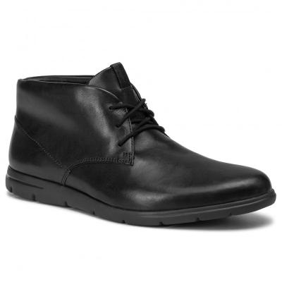 CLARKS Vennor Mid Black Leather