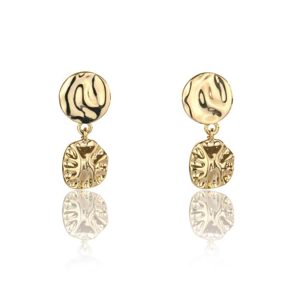 ANNIE ROSEWOOD Small Raindrops in Gold Earrings 