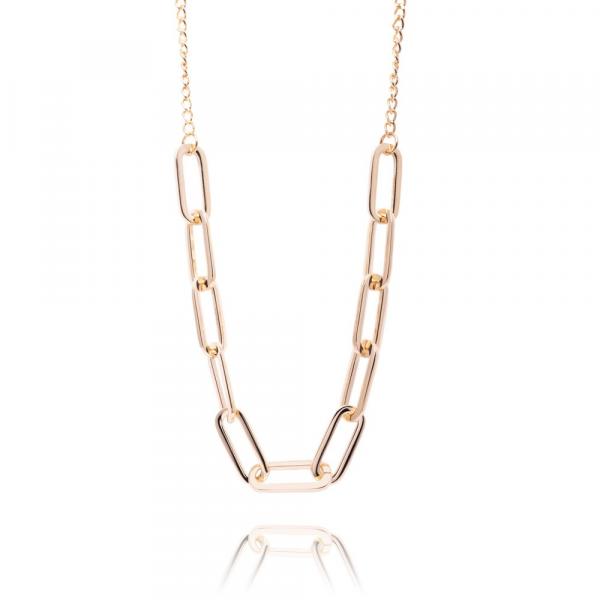 ANNIE ROSEWOOD Paper clips necklace in Gold
