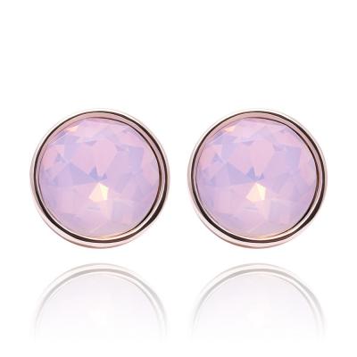 ANNIE ROSEWOOD Earrings The Eye with rose opal in Rose gold